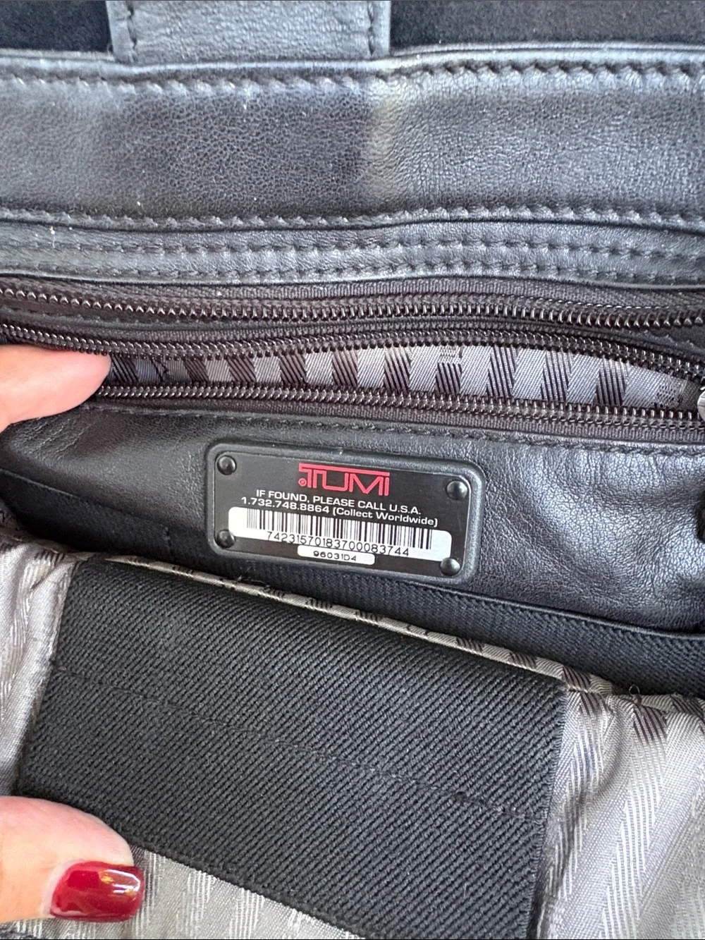 Tumi Alpha Napa leather expandable briefcase